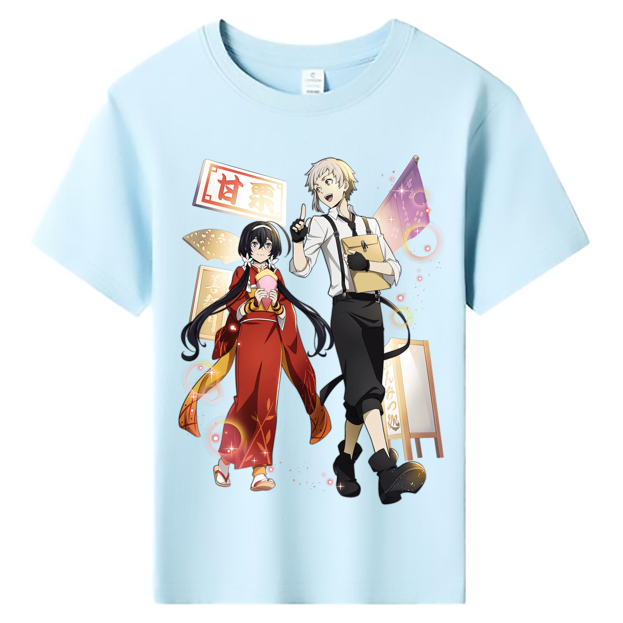 （画像用） 文豪ストレイドッグス Bungo Stray Dogs 綿100％キッズTシャツ（フロントプリント）